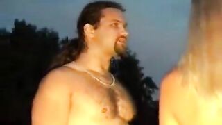 A wild orgy party with young Russian girls in the club of Ibiza