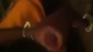 The guy masturbating in front of the mirror was very glad