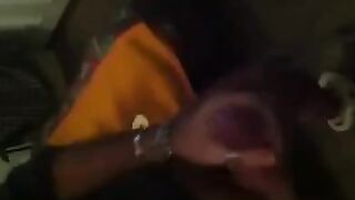 The guy masturbating in front of the mirror was very glad