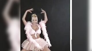 A sexy Russian is dancing and showing her body to all