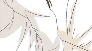 Nymphos get spanked and fucked in a hardcore hentai scene