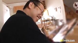 Asian teen fucked hard by classmate in a steamy session