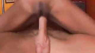 Skinny black teen gets her pussy pounded by a white cock in hardcore action