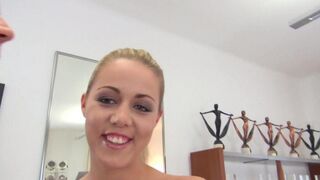 The whore agreed to deepthroat blowjob to get a new dress paid