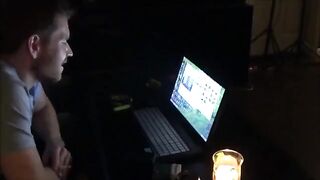 The wife got excited after watching a porn video and started to fuck with her husband