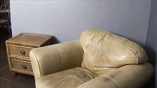 The wife got excited after watching a porn video and started to fuck with her husband
