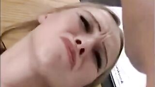 A hand with a penis penetrates a girl while masturbating