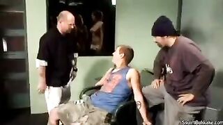 Bukakke in the mouth with a hot woman, exploring intense oral play