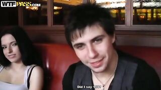 A group of Russian pick-up guys screwed a girl in the cafe toilet