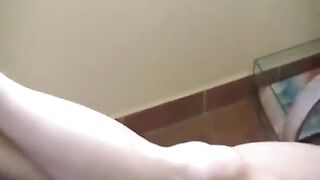 A drunk girl, desperate for a smoke, went naked on the sofa