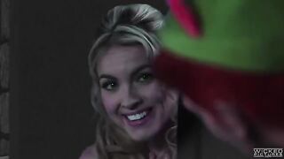 The blonde beauty Keira Nicole fucks passionately on the bed