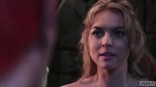 The blonde beauty Keira Nicole fucks passionately on the bed