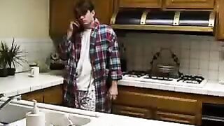 A real incest - his brother made a cumshot right at the vagina
