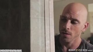 Girl was fucked by Johnny Sins in the bedroom without mercy
