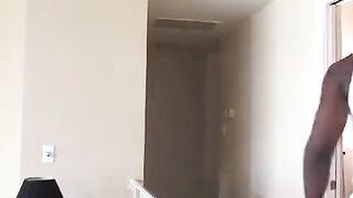Sex with a black man with a big dick in the ass of blonde