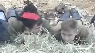 A young guy fucked a girl in the barn, bringing her there