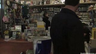 Girl was fucked roughly in the shop, it was a wild scene