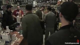 Girl was fucked roughly in the shop, it was a wild scene