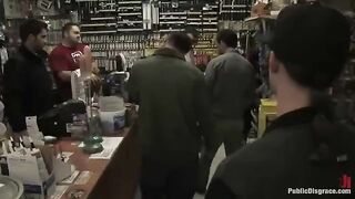Girl was fucked roughly in the shop, it was a wild scene