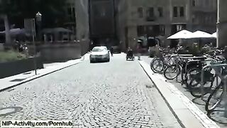 A daring girl exposed herself to the public for money