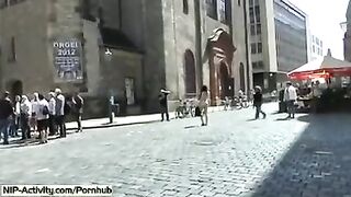 A daring girl exposed herself to the public for money