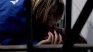 Two girls are licking each other’s pussies in the cell