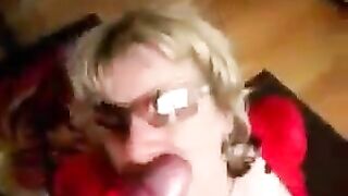 A girl in latex gets her big boobs jerked off