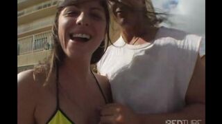 A girl was fucked after a walk on her bicycle