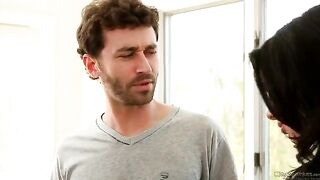 Two men fuck sexy brunette Veronika Avluv in an intense scene