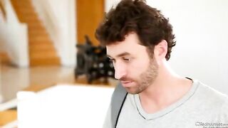 Two men fuck sexy brunette Veronika Avluv in an intense scene