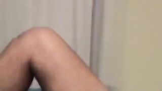 A guy masturbates with his hand, thinking about gay porn