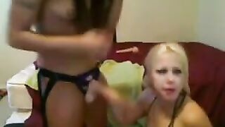 A blonde with impressive tits first tried anal sex on the webcam