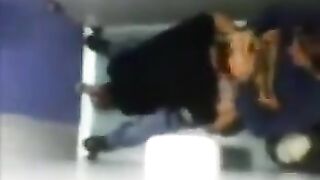 The camera in the toilet shows how two guys are sucking cock