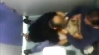 The camera in the toilet shows how two guys are sucking cock