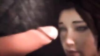 The brave Lara Croft gets into a tricky situation