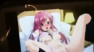Hentai loves to play with and masturbate her favorite thing