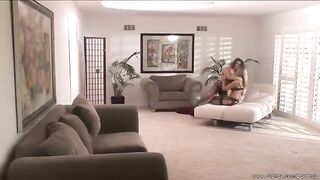 Two mature lesbians have their pussy licking session in stockings