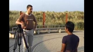 An Indian woman was fucked by two men in an intense interracial threesome