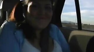 A fat woman with big tits jumps on a man’s dick