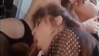 A mature woman is getting ready for sex with a stranger in a hotel room