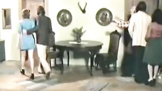 Cute girls have a hot foursome sex with guys in stockings and pantyhose