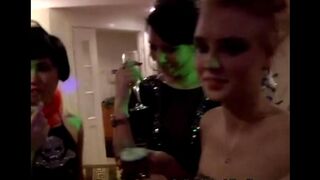 A bunch of young whores get fucked at a wild party