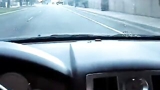 Nikki made a blowjob right in the car, it was risky