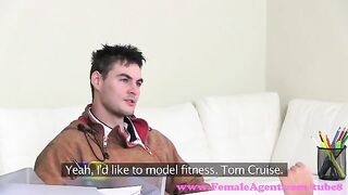 Blonde babe fucks at casting on the couch with great pleasure