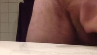 A quickie under the table with a hot guy who finishes fast