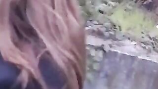 A girl isn’t embarrassed to lick cock in public, she loves it