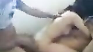 An appetizing young Asian was fucked by two guys in a steamy homemade scene