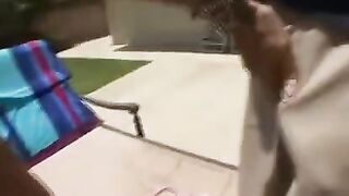 Latin beauty fucks in all her holes, showcasing her big fake tits and nice butt