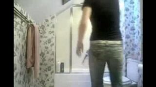 I caught some private action with a hidden toilet cam