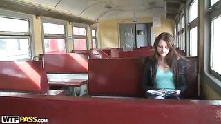 A guy picked up a girl on the train and shot a home sex video